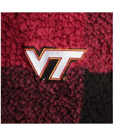 Women's Maroon Black Virginia Tech Hokies Plaid Sherpa Quarter-Zip Pullover Jacket Maroon, Black $32.25 Jackets