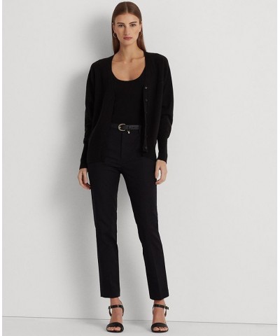 Double-Faced Stretch Cotton Pant Regular & Petite Black $74.40 Pants