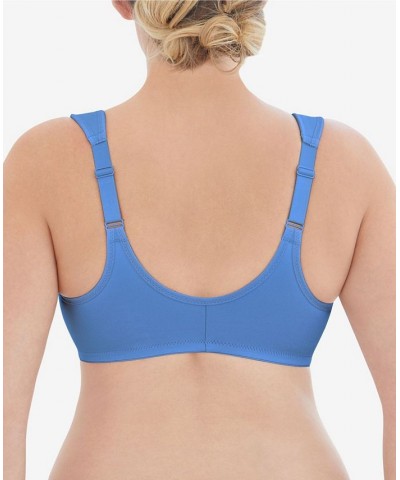 Women's Full Figure Plus Size Wonderwire Front Close Bra Blue $24.18 Bras