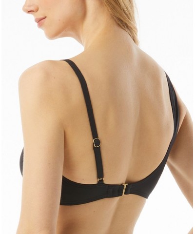 Women's Chain-Detail Bikini Top Black $45.12 Swimsuits