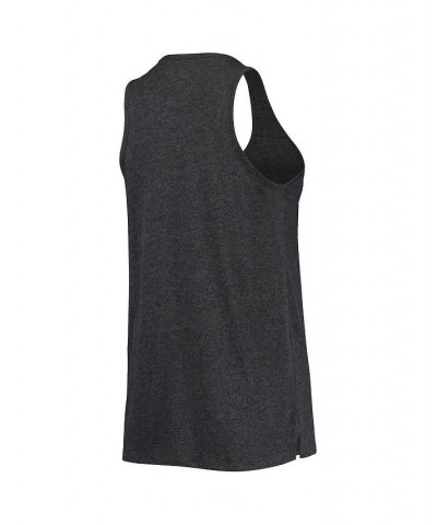 Women's Heather Black Brooklyn Nets Scoop-Neck Racerback Tank Top Heathered Black $16.40 Tops