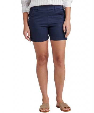 Women's Maddie Mid Rise Pull-On Shorts Blue $27.26 Shorts