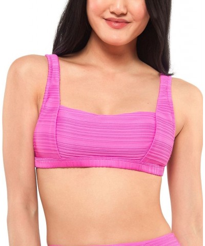 Ribbed Bikini Top Purple $17.88 Swimsuits