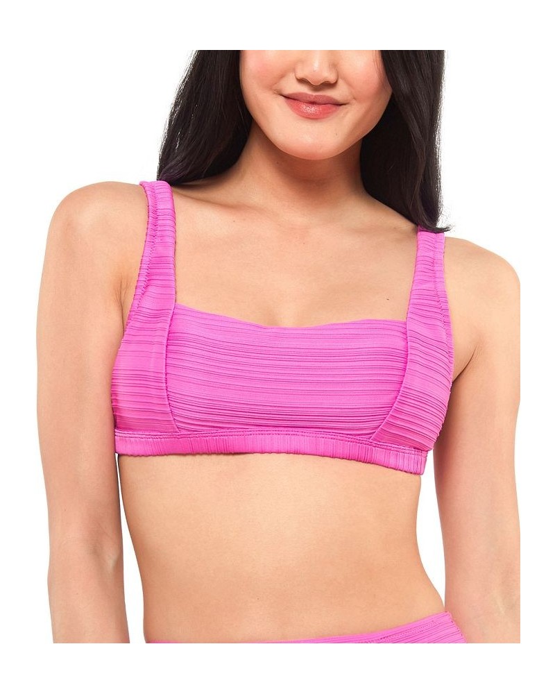 Ribbed Bikini Top Purple $17.88 Swimsuits