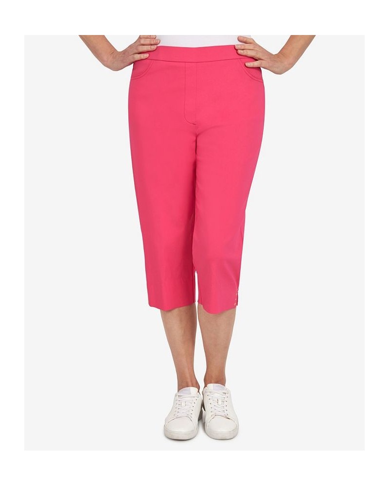 Women's Hot Allure Clamdigger Capris Pants Pink $33.32 Pants