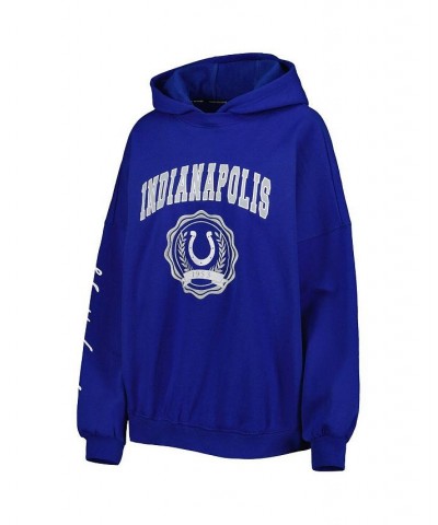 Women's Royal Indianapolis Colts Becca Drop Shoulder Pullover Hoodie Royal $52.99 Sweatshirts