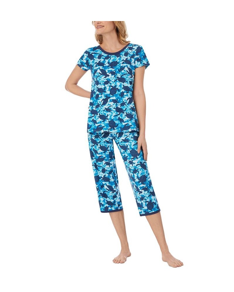 Women's Cropped 2-Pc. Mommy & Me Pajama Set Blu/novl $35.64 Sleepwear