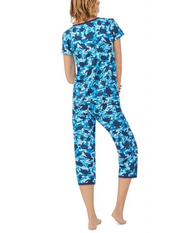 Women's Cropped 2-Pc. Mommy & Me Pajama Set Blu/novl $35.64 Sleepwear