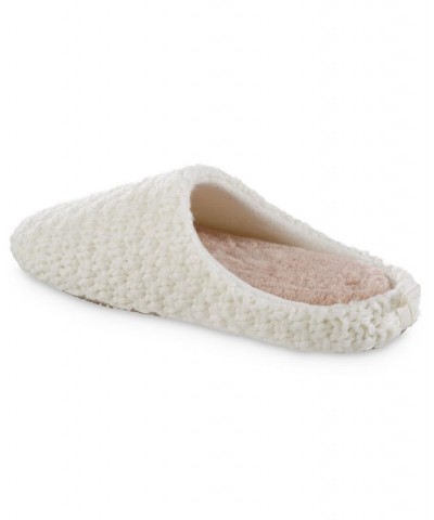 Women's Chunky Knit Sutton Hoodback Slippers White $12.31 Shoes