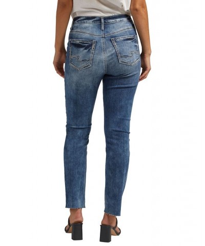 Women's Hello Legs High Rise Slim Straight Jeans Indigo $47.52 Jeans