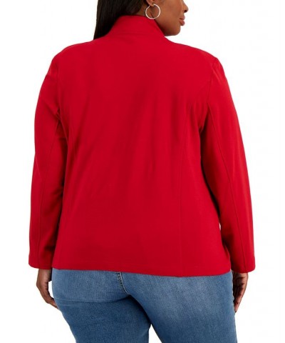 Plus Size Military Band Jacket Chili Pepper $33.48 Jackets