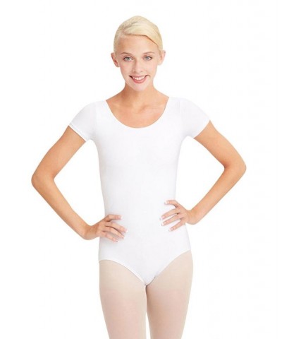 Short Sleeve Leotard White $20.70 Tops