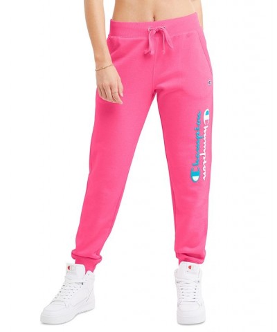 Women's Powerblend Graphic-Print Jogger Pants Pink $19.00 Pants