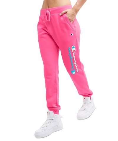 Women's Powerblend Graphic-Print Jogger Pants Pink $19.00 Pants