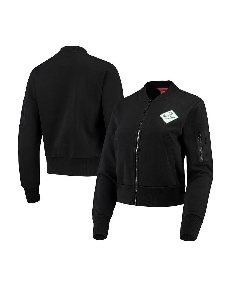 Women's Black Boston Celtics Ice Bomber Full-Zip Jacket Black $49.00 Jackets