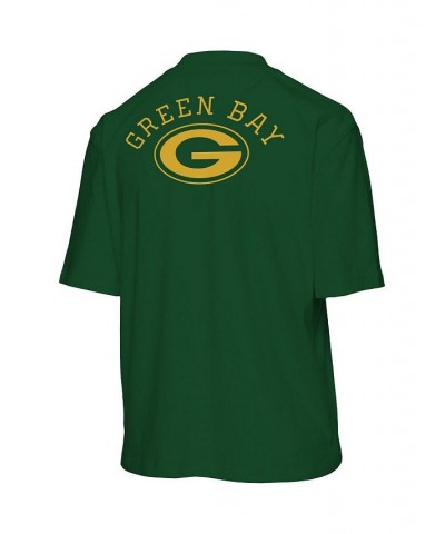 Women's Green Green Bay Packers Half-Sleeve Mock Neck T-shirt Green $23.91 Tops