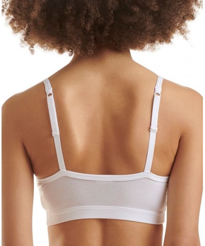 Women's 3-Stripes Scoop Bralette 4A4H00 White $14.02 Bras