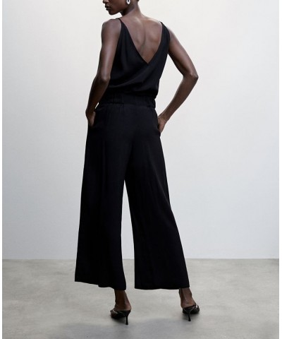 Women's Bow Culottes Pants Black $35.99 Pants