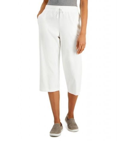 Knit Capri Pull on Pants Bright White $10.99 Pants