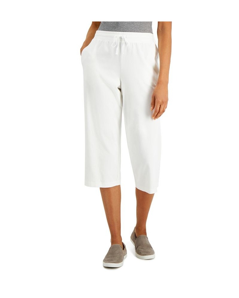 Knit Capri Pull on Pants Bright White $10.99 Pants