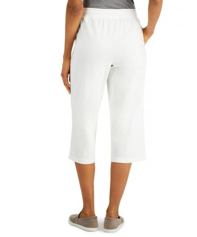 Knit Capri Pull on Pants Bright White $10.99 Pants