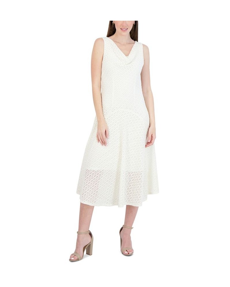 Women's Lace Cowlneck Dress White $44.50 Dresses