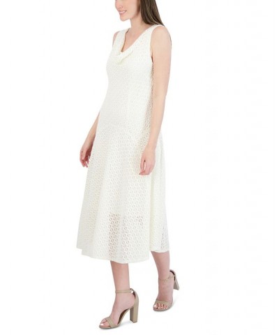 Women's Lace Cowlneck Dress White $44.50 Dresses