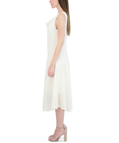 Women's Lace Cowlneck Dress White $44.50 Dresses