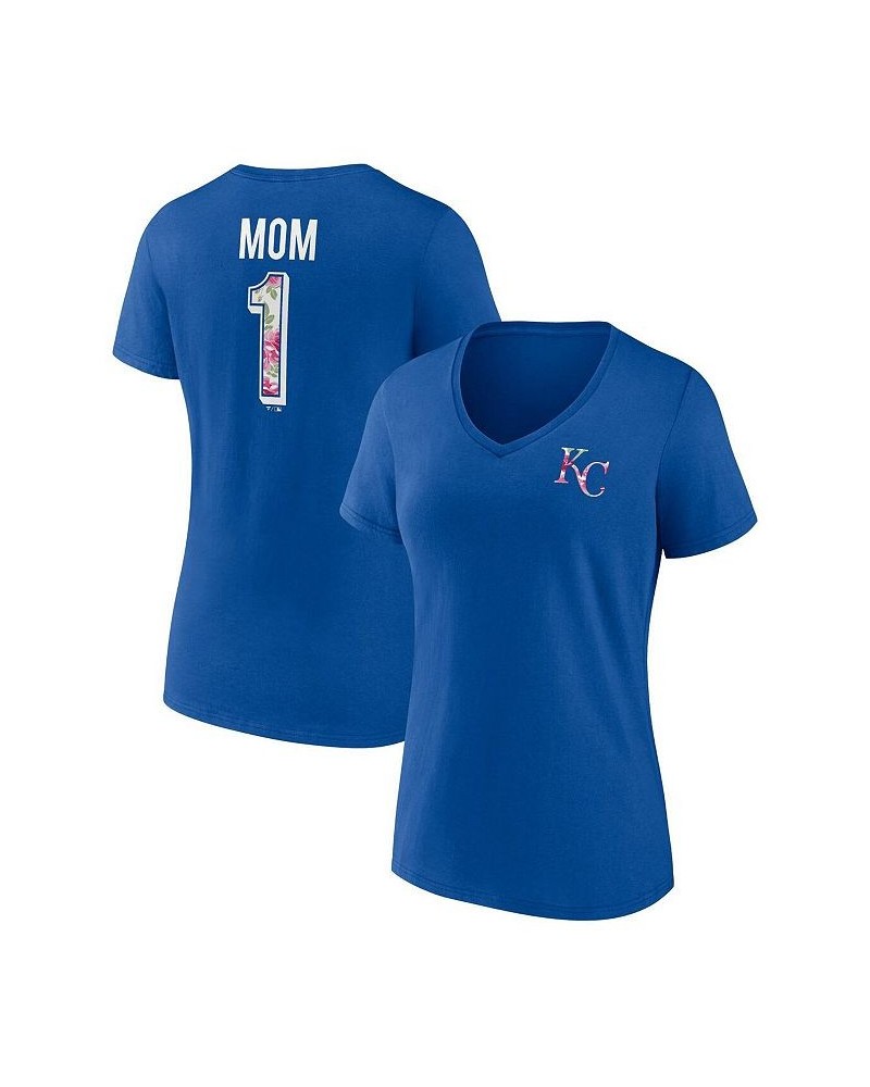 Women's Branded Royal Kansas City Royals Team Mother's Day V-Neck T-shirt Royal $22.25 Tops