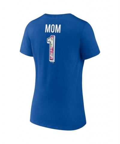 Women's Branded Royal Kansas City Royals Team Mother's Day V-Neck T-shirt Royal $22.25 Tops