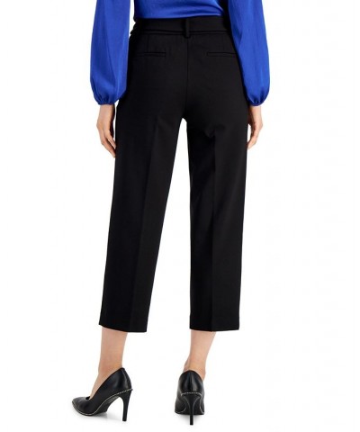 Women's Tie Front Capris Pants Black $45.39 Pants