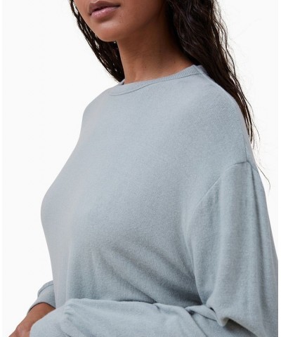 Women's Super Soft Long Sleeve Crew Neck Top Green $28.99 Sweatshirts