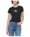 Women's Blur-Logo Graphic T-Shirt Black $13.09 Tops