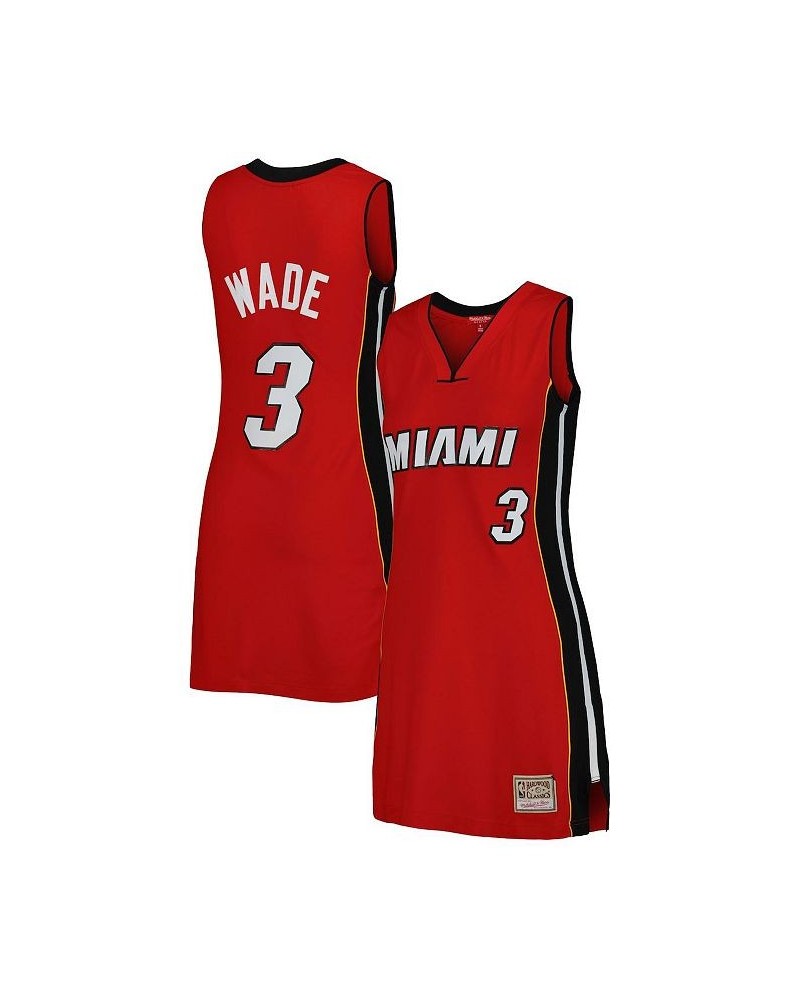 Women's Dwyane Wade Red Miami Heat 2005 Hardwood Classics Name and Number Player Jersey Dress Red $60.00 Dresses