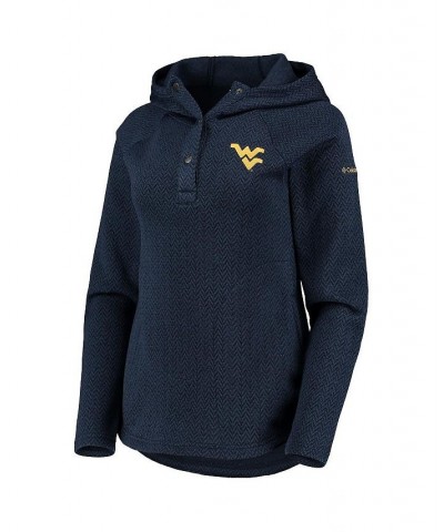 Women's Navy West Virginia Mountaineers Darling Days Raglan Fleece Pullover Hoodie Navy $39.60 Sweatshirts