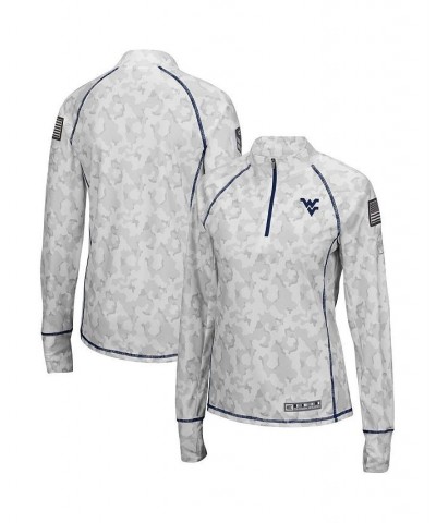 Women's White West Virginia Mountaineers OHT Military-Inspired Appreciation Officer Arctic Camo 1/4-Zip Jacket White $22.00 J...