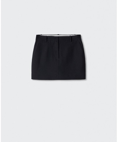 Women's Straight Miniskirt Black $49.49 Skirts