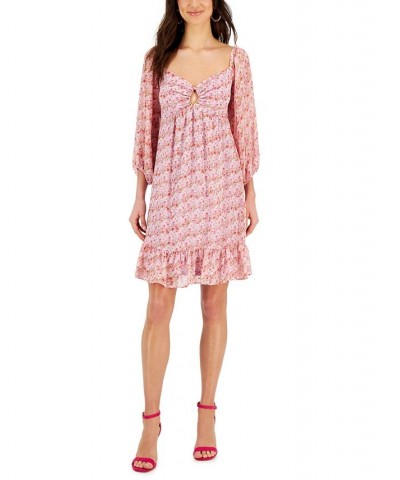 Petite Keyhole Sweetheart-Neck Floral Dress Lavender Blush $41.70 Dresses