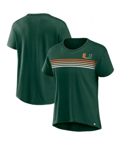 Women's Branded Green Miami Hurricanes Tie Breaker T-shirt Green $24.77 Tops