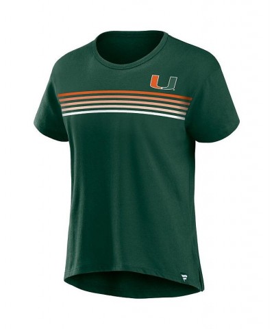 Women's Branded Green Miami Hurricanes Tie Breaker T-shirt Green $24.77 Tops