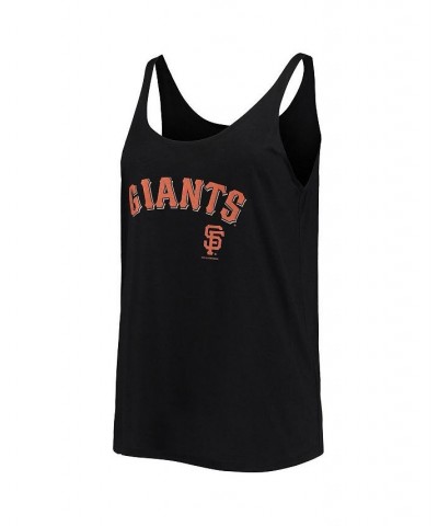 Women's Black San Francisco Giants Slouchy Tank Top Black $22.79 Tops