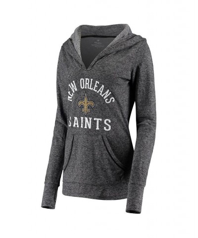 Women's Branded Black New Orleans Saints Doubleface Slub Pullover Hoodie Black $40.14 Sweatshirts