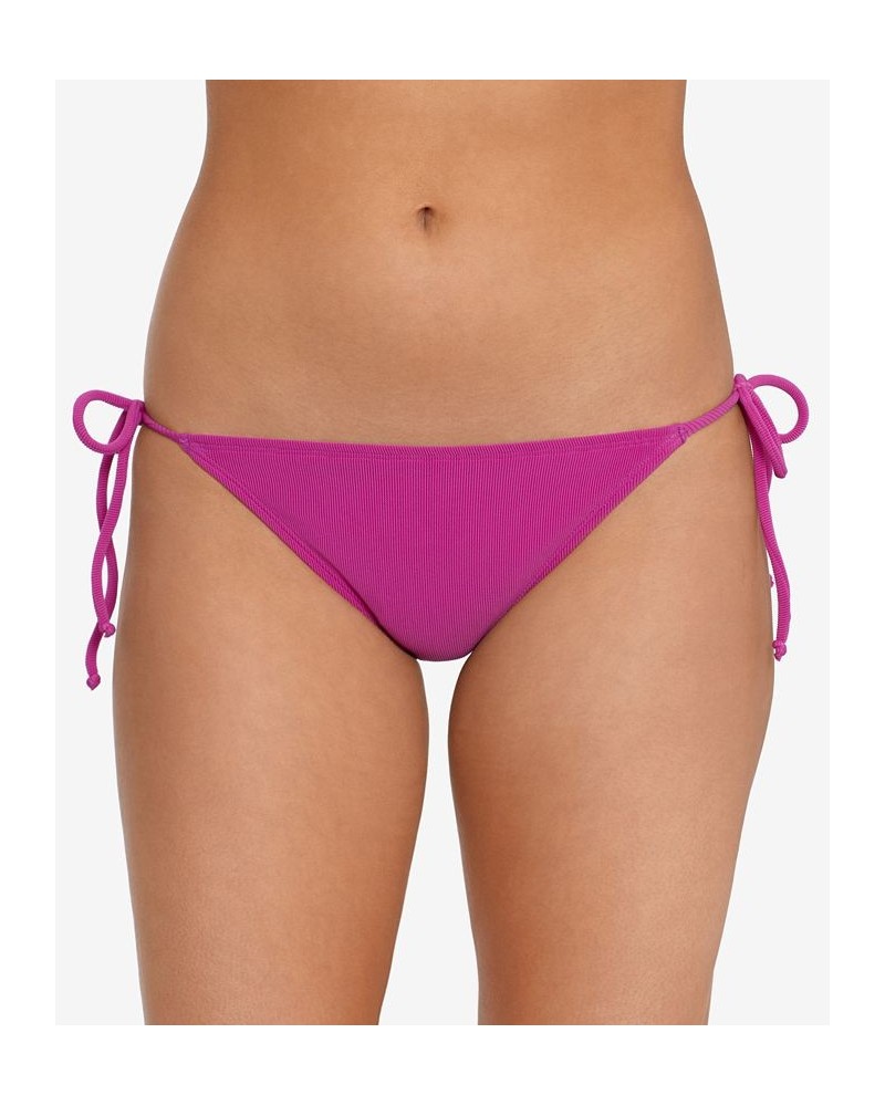 Women's Ribbed Tie Hipster Bottoms Purple $16.49 Swimsuits