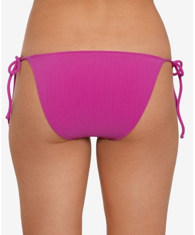 Women's Ribbed Tie Hipster Bottoms Purple $16.49 Swimsuits