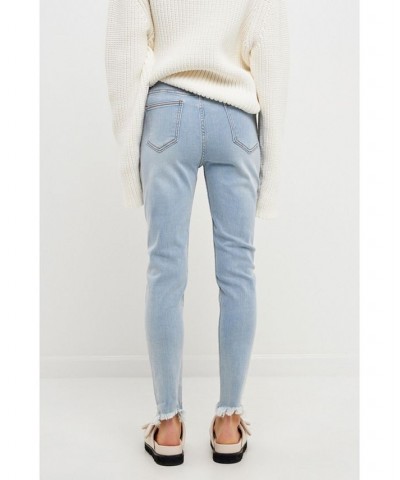 Women's Destroyed Skinny Jeans Blue $41.40 Jeans