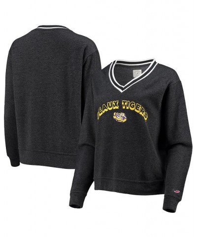 Women's Heathered Black LSU Tigers Victory Springs Tri-Blend V-Neck Pullover Sweatshirt Heathered Black $38.99 Sweatshirts