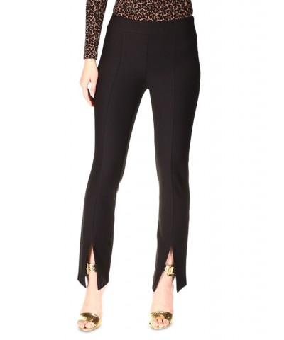 Women's Faux-Wrap Top & Slit Pants Black $45.05 Outfits