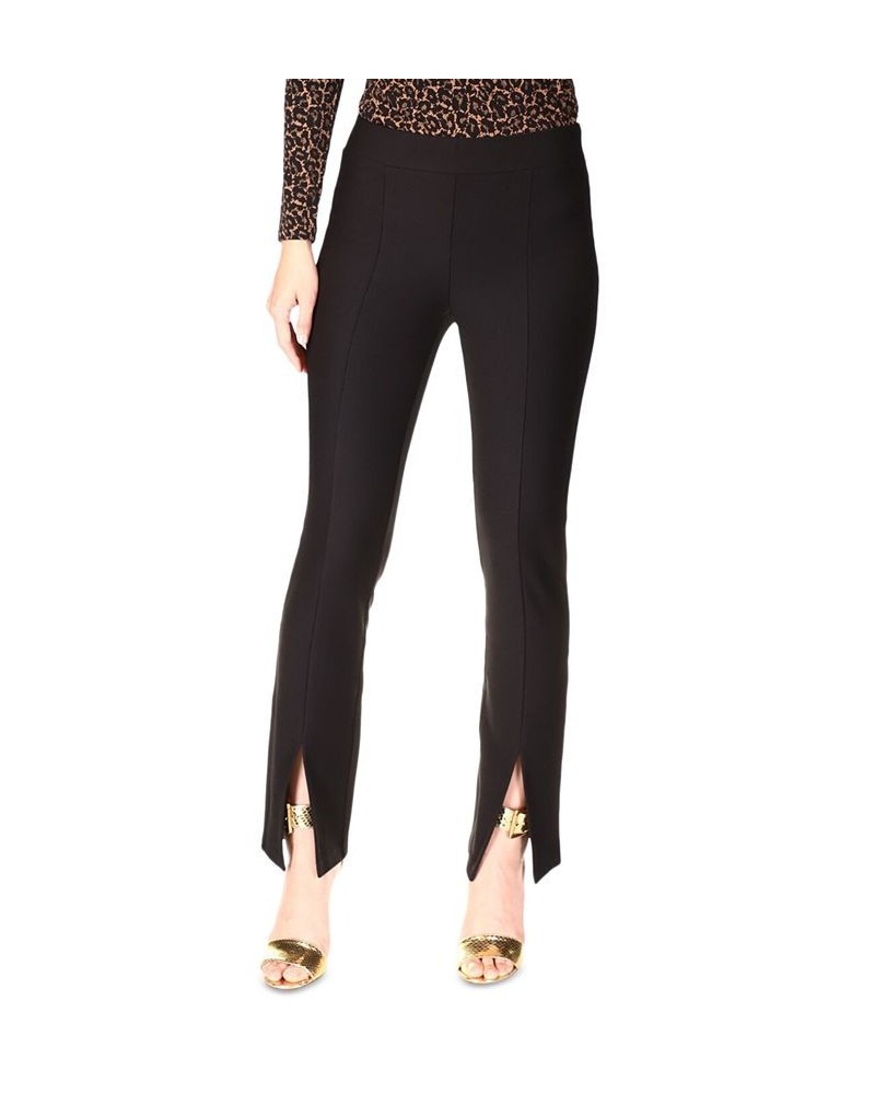 Women's Faux-Wrap Top & Slit Pants Black $45.05 Outfits