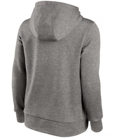 Women's Heathered Charcoal Los Angeles Rams Performance Pullover Hoodie Gray $45.00 Tops