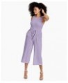 Petite Tie-Front Jumpsuit Purple $23.06 Pants